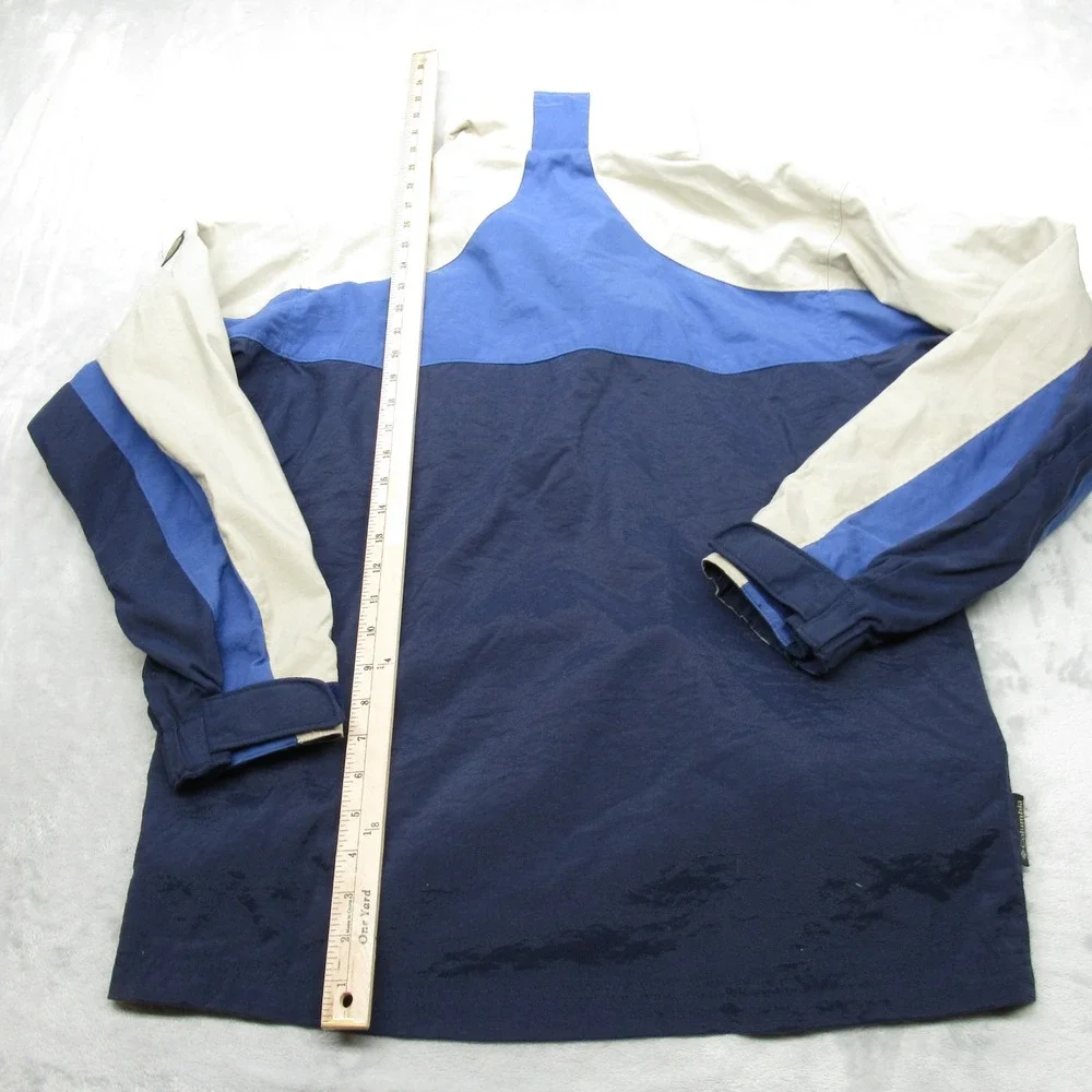 Columbia Jacket Mens Small‎ Blue Colorblock Convert Full Zip Waterproof Vintage